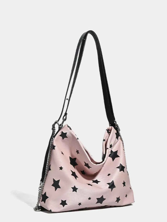Star Print Chain Shoulder Bag