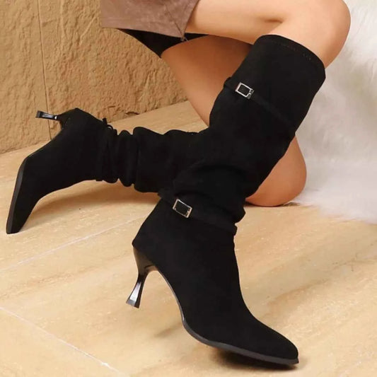 Point Toe Kitten Heels Boots