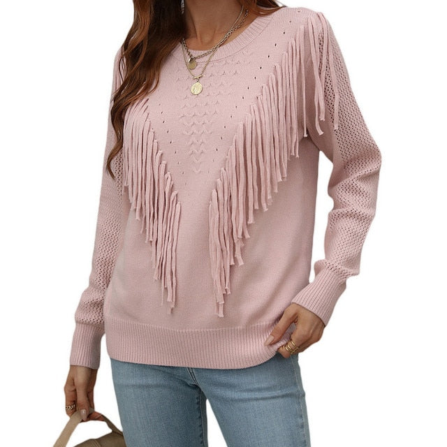 Women Tassels Autumn Sweaters