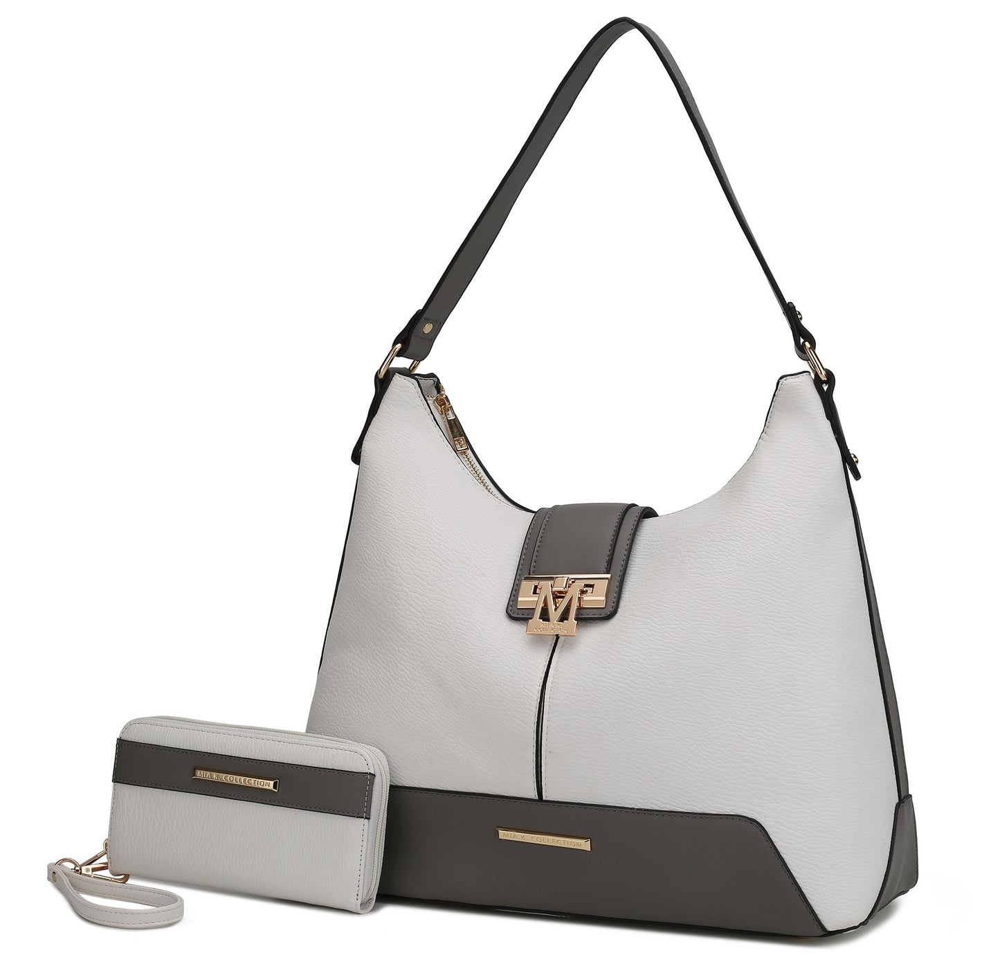 MKF Collection Graciela Color-Block Vegan Leather Women's Hobo Bag by Mia k