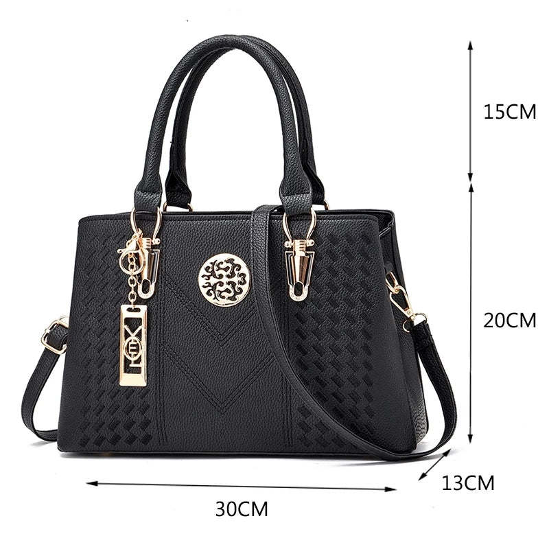 Women Leather Bags High Quality Embroidery Messenger Bags Luxury Women