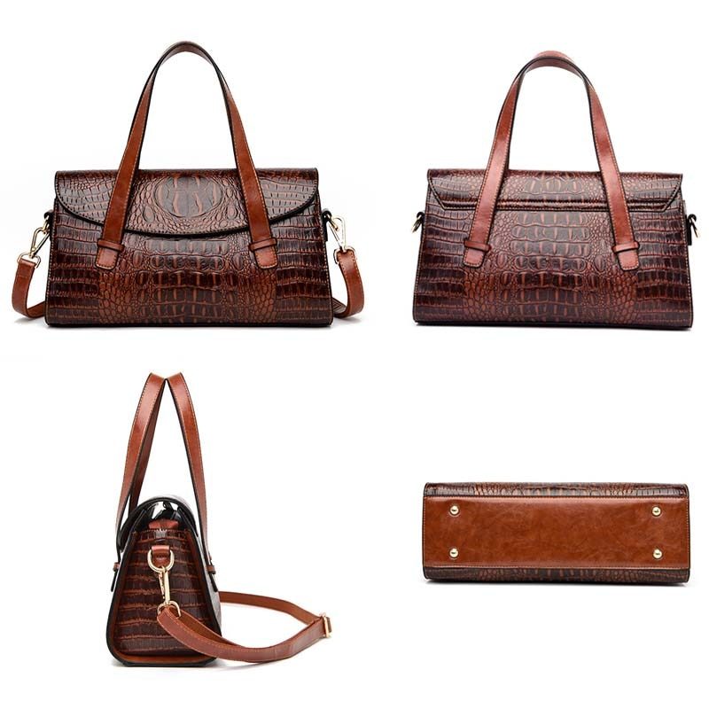 High Quality Crocodile Luxury Leather Handbags Women Bags Designer