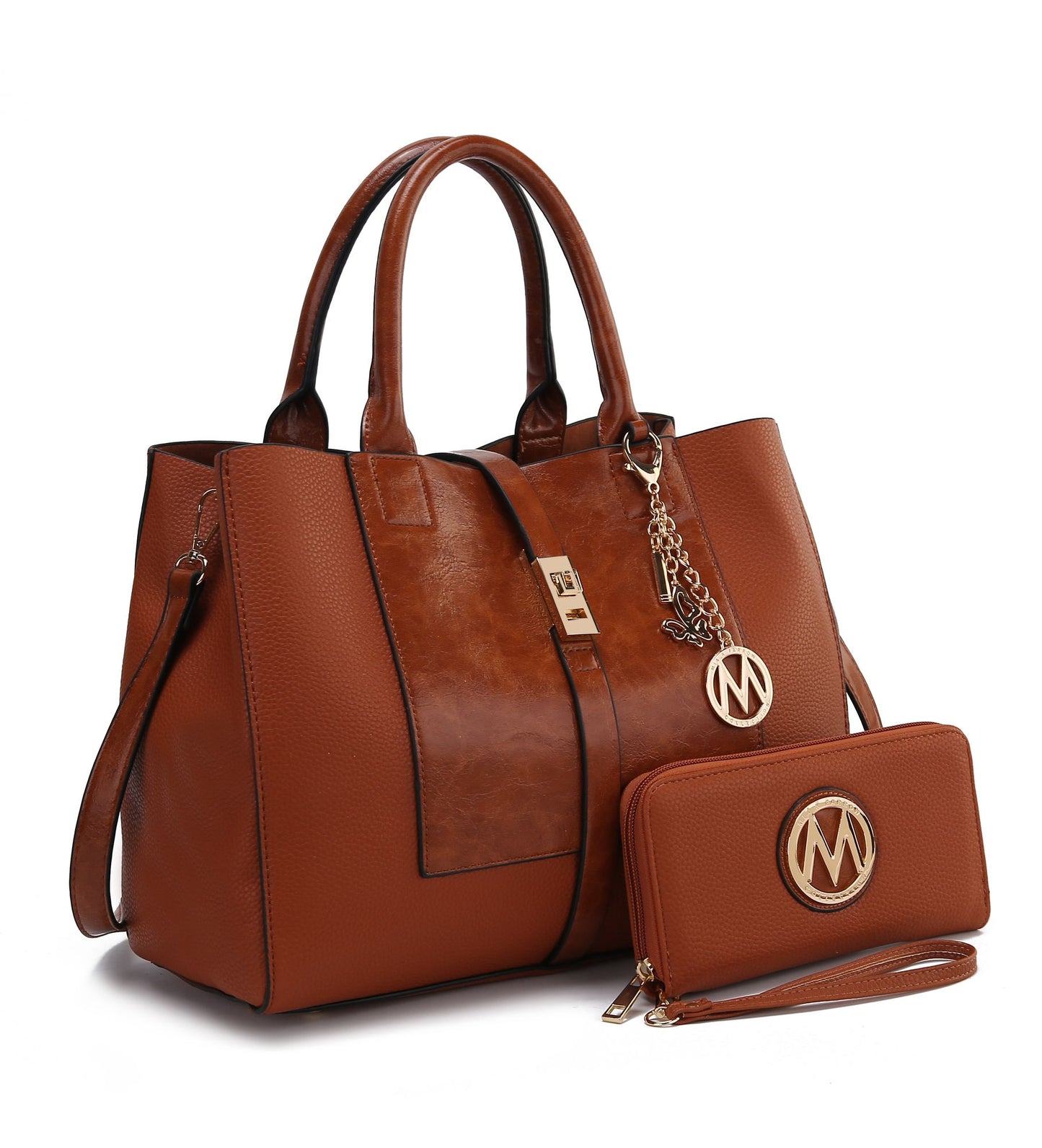 MKF Collection Yola Satchel Bag with Wallet Vegan Leather Women by Mia K