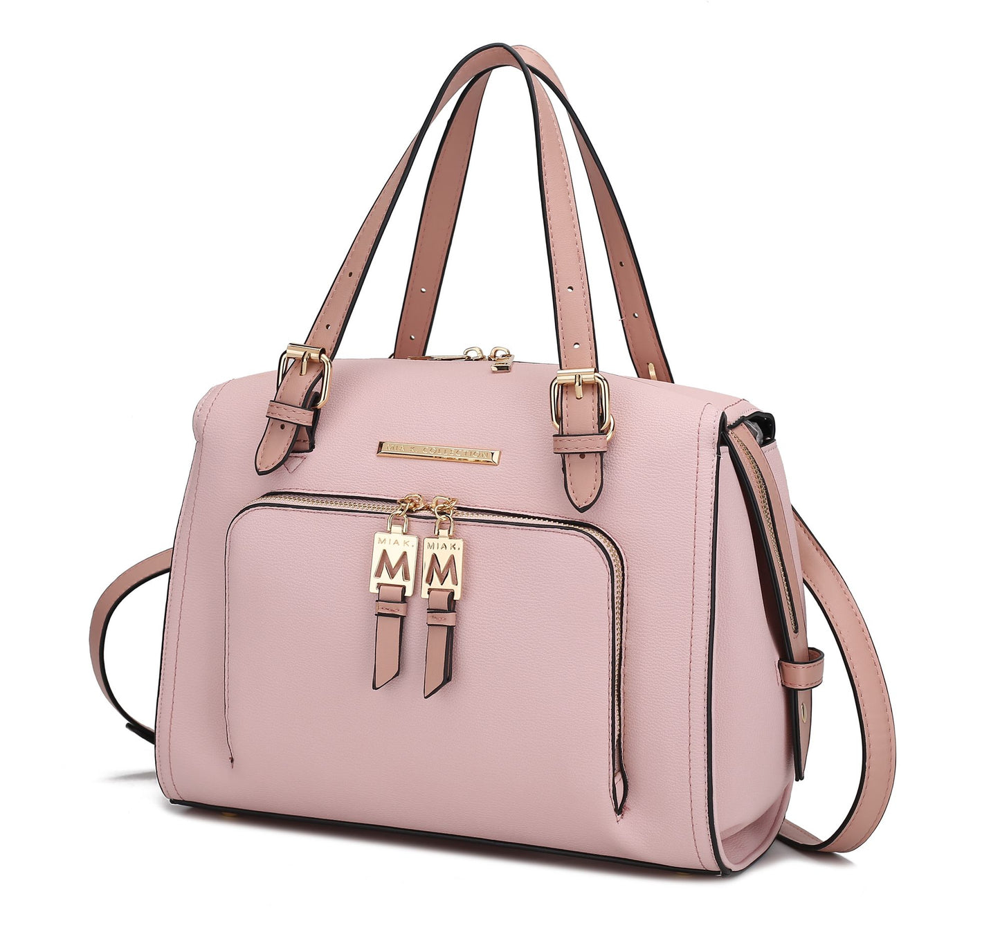 MKF Collection Elise Vegan Leather Color-block Women Satchel Bag by Mia K