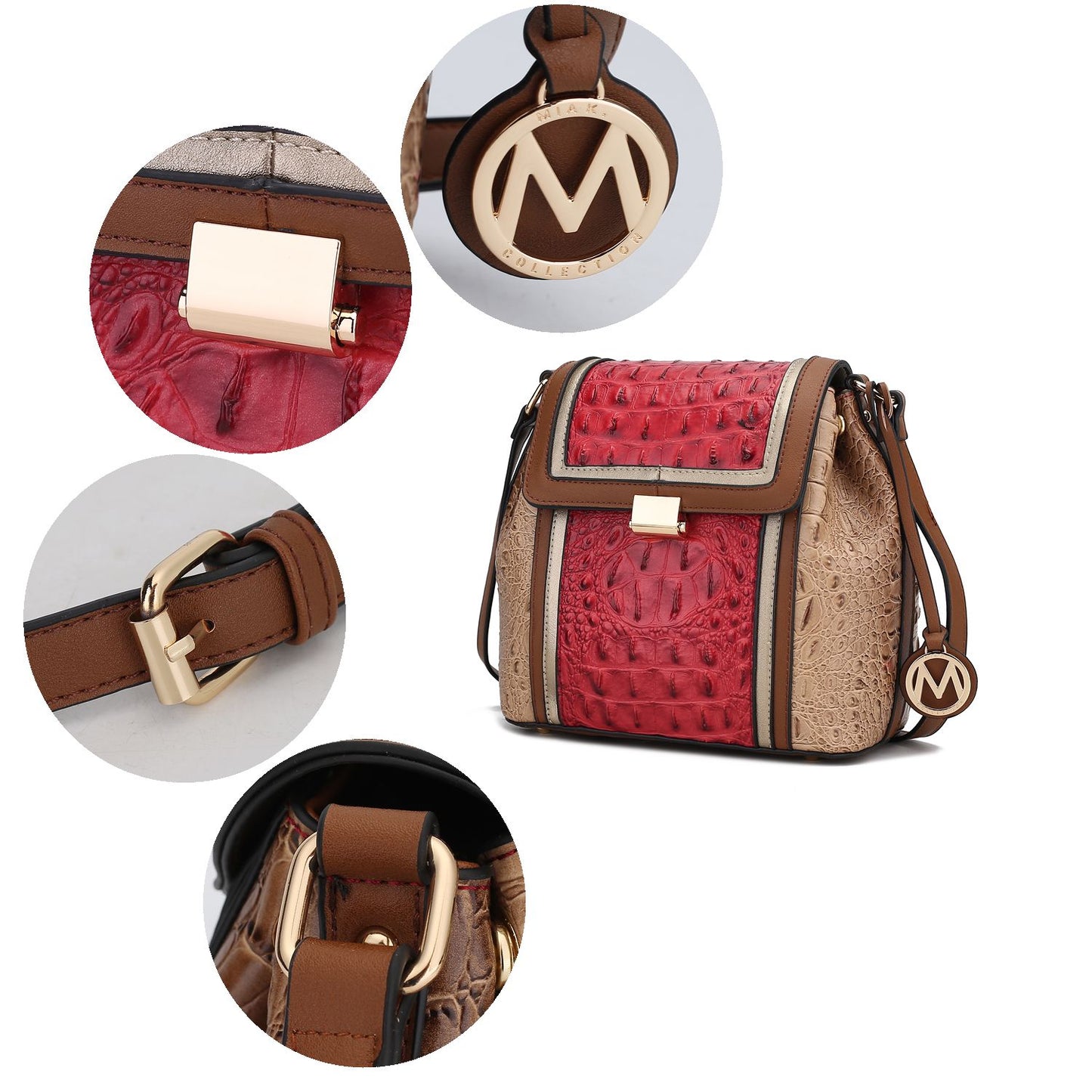 MKF Collection Jamilah Crossbody Vegan Leather Women by Mia k