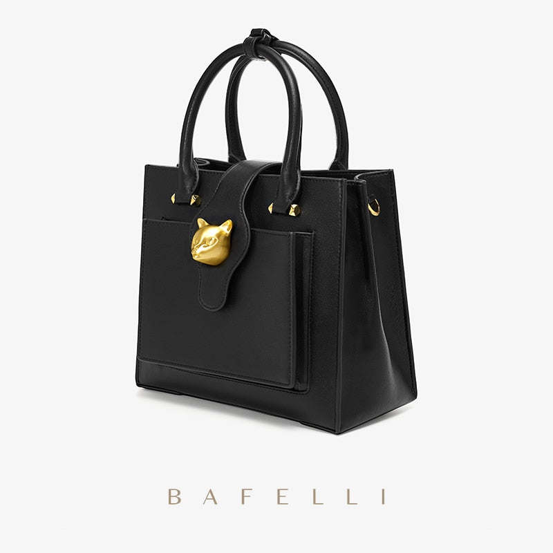 BAFELLI WOMEN NEW HANDBAG CAT LUXURY LEATHER FASHION BUSINESS SHOULDER STYLISH CASUAL CROSSBODY FEMALE PURSE OFFICE LADY