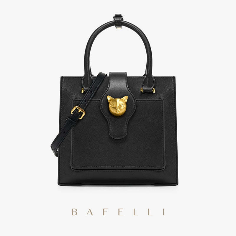 BAFELLI WOMEN NEW HANDBAG CAT LUXURY LEATHER FASHION BUSINESS SHOULDER STYLISH CASUAL CROSSBODY FEMALE PURSE OFFICE LADY