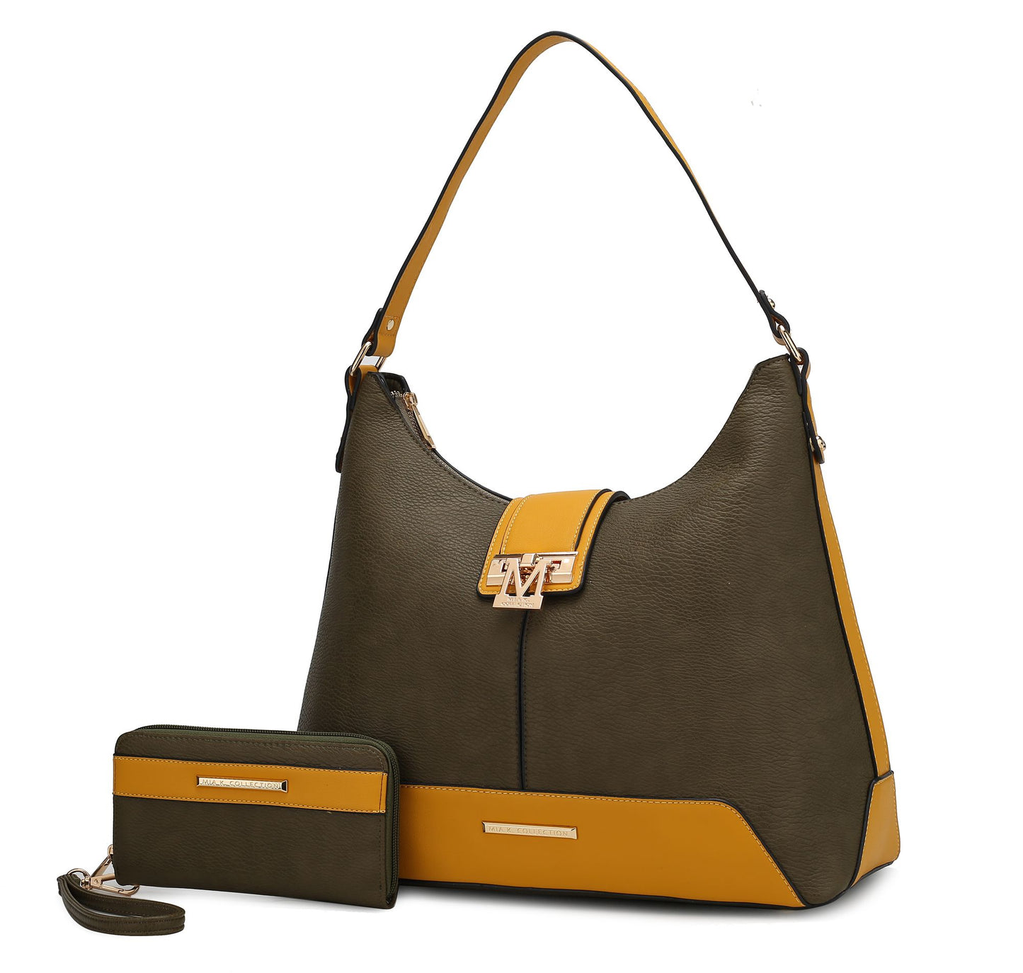 MKF Collection Graciela Color-Block Vegan Leather Women's Hobo Bag by Mia k