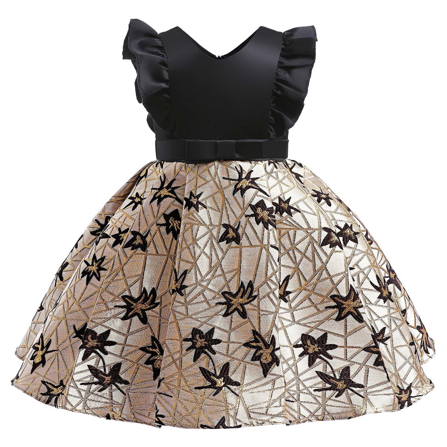 Baby Girl Flower Embroidered Design Quality Formal Party Dress