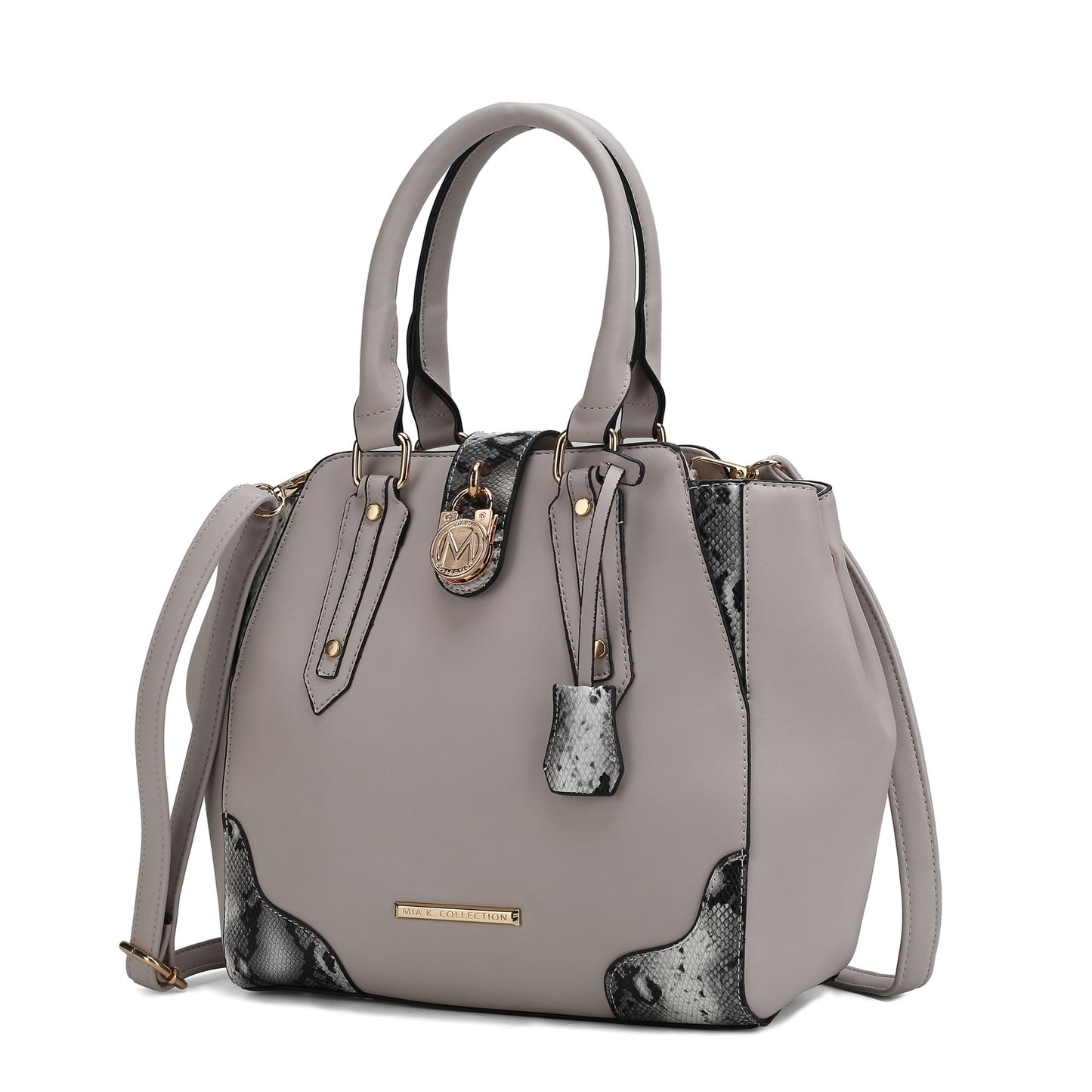 MKF Collection Lorena Snake embossed Vegan Leather Women Satchel Handbag by Mia K