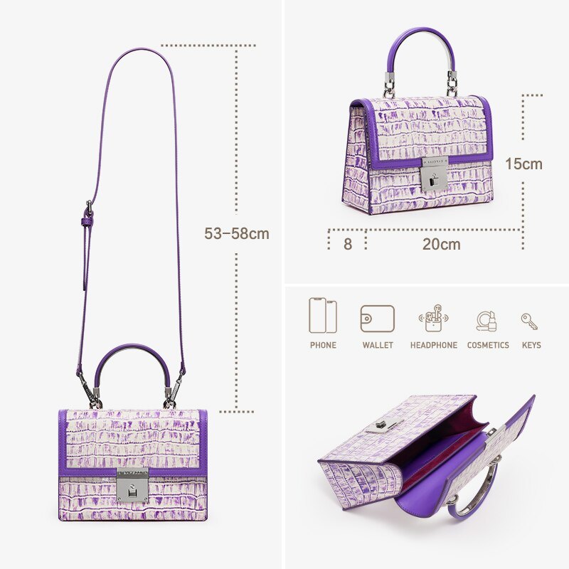 HANDBAG LUXURY BRAND GOLD SERIES FASHION PURPLE EVENING PURSE SHOULDER WINTER STYLE WOOL CASUAL