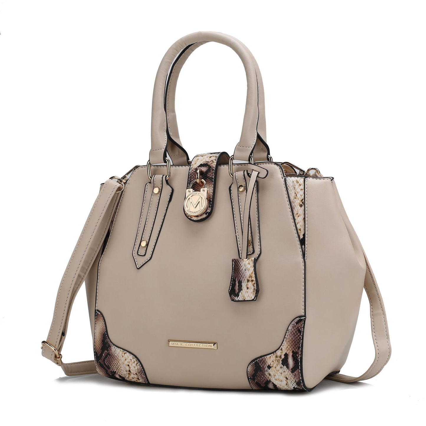 MKF Collection Lorena Snake embossed Vegan Leather Women Satchel Handbag by Mia K