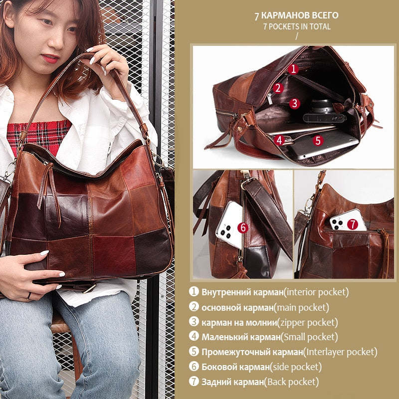 Cobbler Legend Women Bag Genuine Leather Ladies Bucket Shoulder