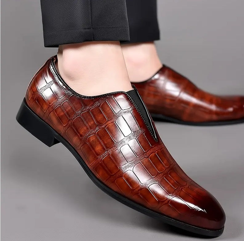 Men's large size casual leather shoes comfortable fashion men loafers a slip-on loafers