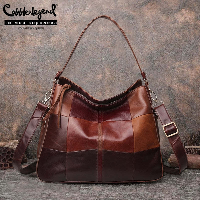 Cobbler Legend Women Bag Genuine Leather Ladies Bucket Shoulder