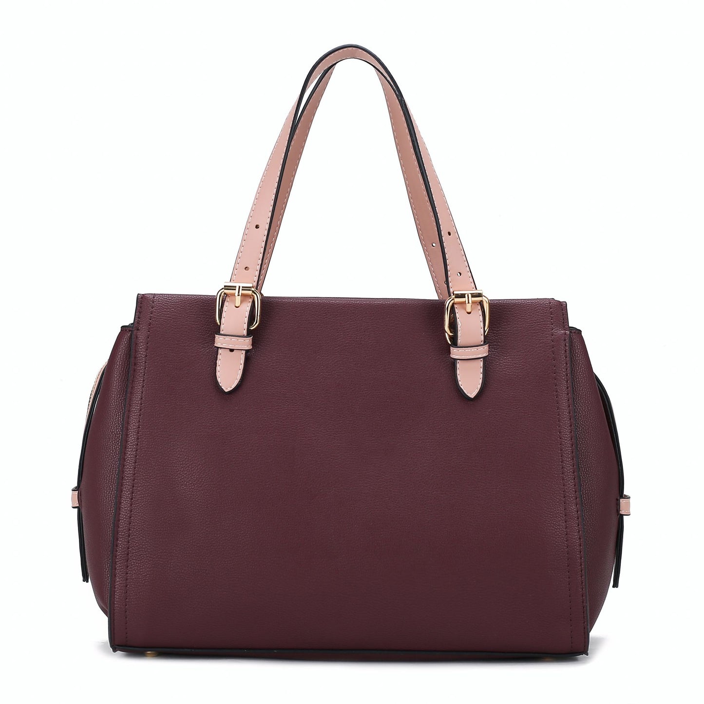 MKF Collection Elise Vegan Leather Color-block Women Satchel Bag by Mia K