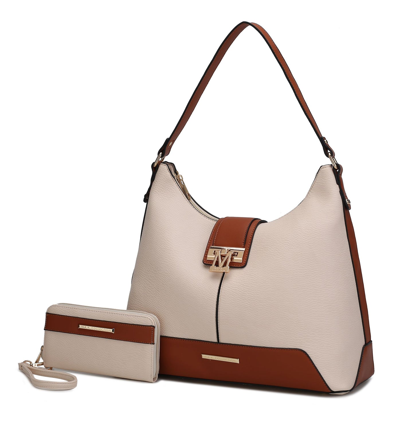 MKF Collection Graciela Color-Block Vegan Leather Women's Hobo Bag by Mia k