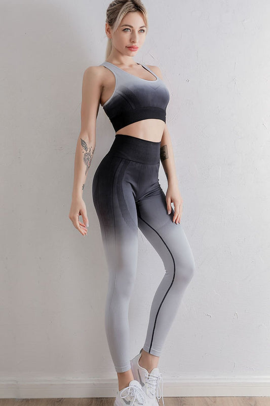 Gradient Sports Bra and Leggings Set