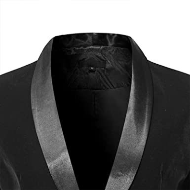 Men's Fashion Velvet Blazesr Casual Slim Fit Jackets Shawl Collar Single Row One Button Suit Jackets Groom's Dress