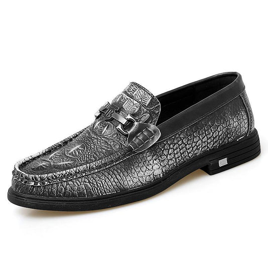 Brand Crocodile Pattern Leather Casual Shoes Handmade Men's shoes Fashion Loafers Flat Shoes Men's Driving Shoes Size 38-47