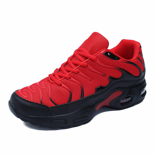 Outdoor Sport Shoe Men Mesh Breathable Running Air Cushion Athletic Walking Sneakers Spring Summer Autumn Professional Red Blue