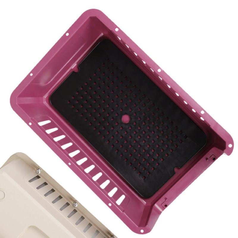 Portable Pet Box Cat & Dog Carrier Cage with Chrome Door