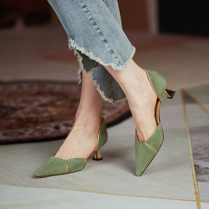 Lady High Heels Stiletto Pointed Toe Shoes 5cm Elegant Ladies High Heels